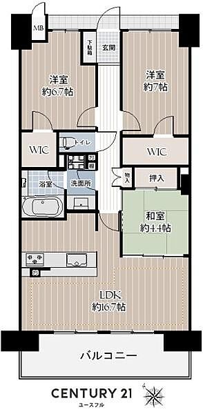 間取りを拡大表示