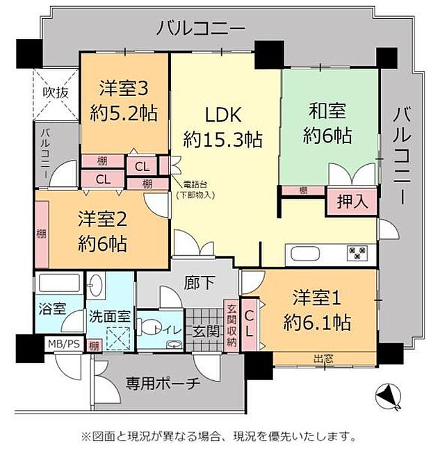 ライオンズプラザ壺川(4LDK) 9階の間取り