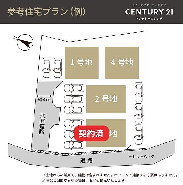 土地のみの販売で、建物は含まれません。本プランで建築する必要はありません。