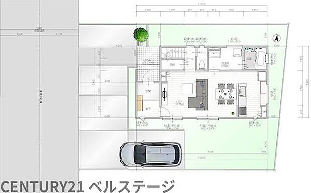 駐車2台可能！(車種による)