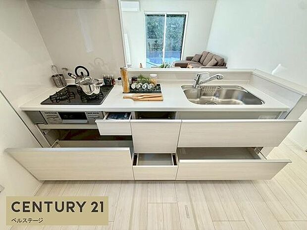 料理しながら全体を見渡せます!