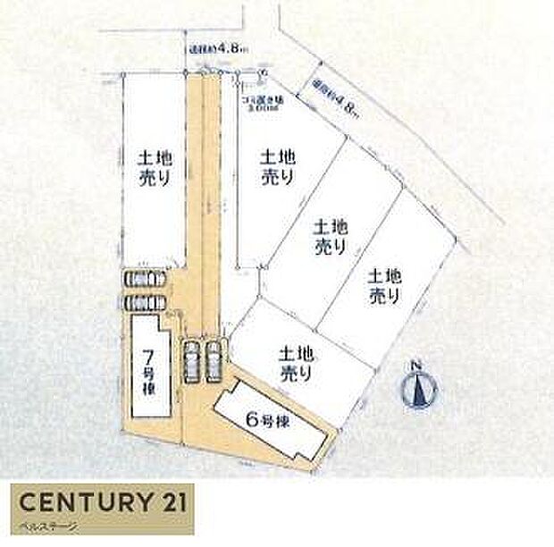 駐車スペース2台分!