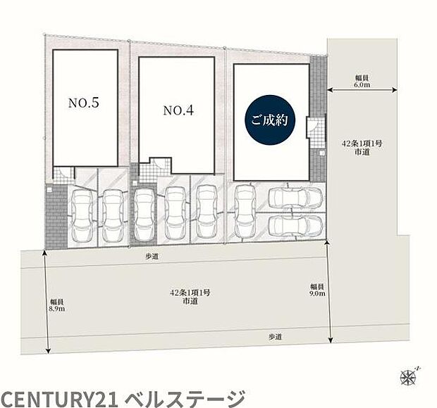 駐車3台可能！(車種による)