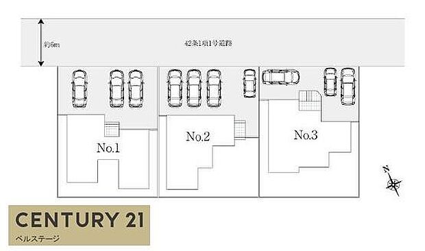 駐車3台可能です!