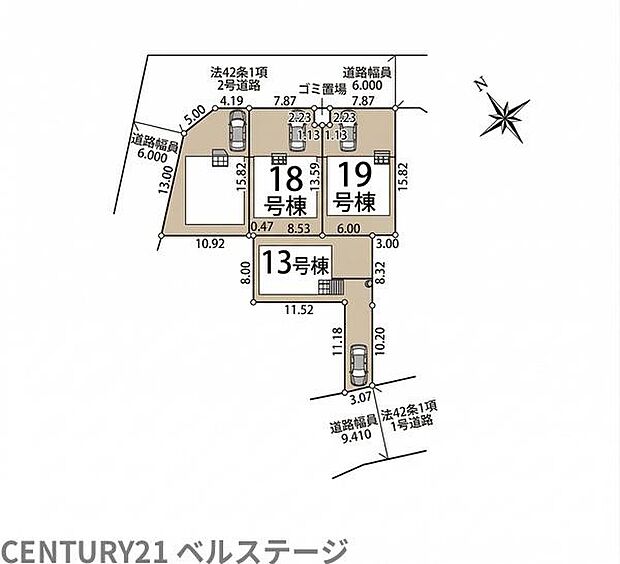 区画図です!13号棟になります!