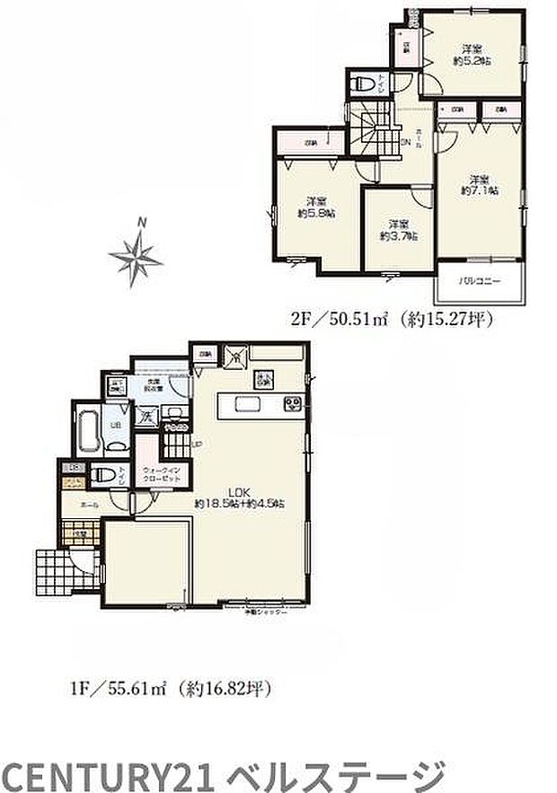 1号棟間取り図になります!