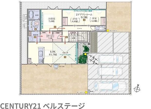 こだわりの間取りで住み心地快適