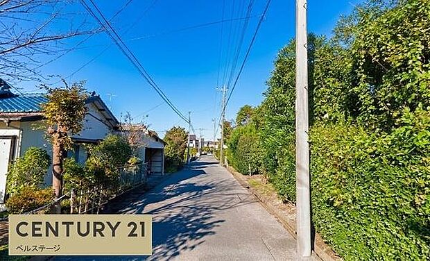 落ち着いた住環境の前面道路