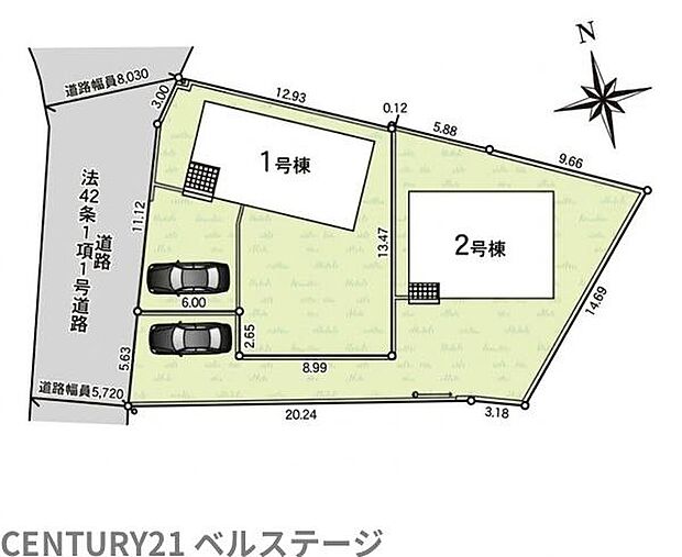区画図です！1号棟になります！