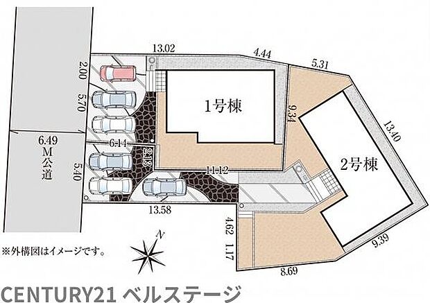 区画図です!2号棟になります!