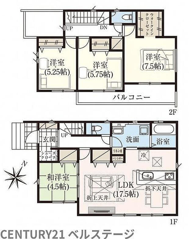 1号棟間取り図になります!
