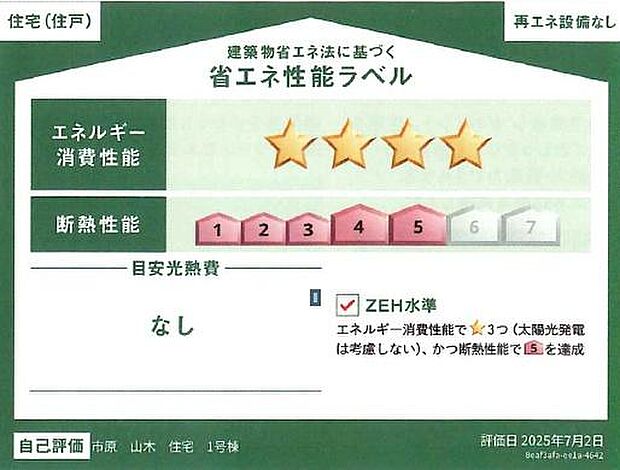 省エネ性能ラベル付きで住宅の省エネ機能が分かりやすく確認できるのが嬉しいポイント!エネルギー消費を抑えた暮らしを目指せる環境にも家庭にも配慮した住まいです!