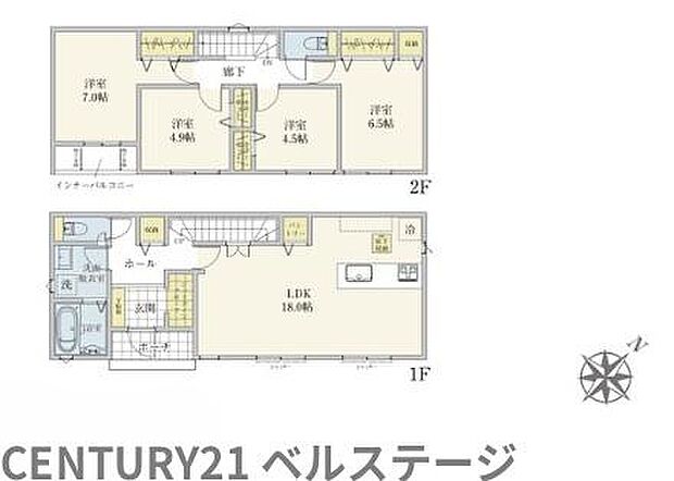 18帖のLDKで家具を置いてもゆとりあるリビング!折り上げ天井でお部屋全体が広く開放感ある居室空間に!どんな家具を置こうか考えるだけでも楽しいですね!