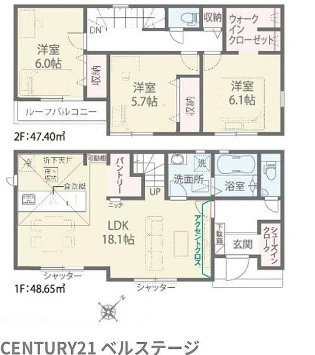 18帖のLDKを中心に、家族が自然と集まるゆとりある住空間。2階には洋室4室を備え、家族それぞれのプライベート空間もしっかり確保できます。将来のライフスタイルに合わせた暮らしが可能です!