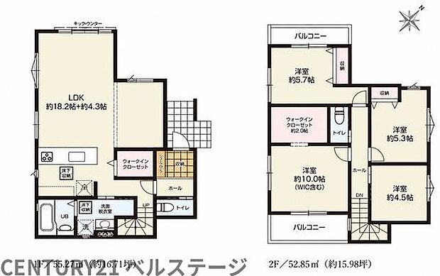 家族それぞれの個室はもちろん、趣味の部屋や仕事部屋など、ライフスタイルに合わせた使い方ができます。今ある間取りを活かすもよし、自分好みにリフォームするもよし。住まいづくりの可能性が広がる一戸建てです。