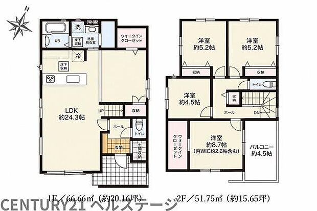 家族それぞれの個室はもちろん、趣味の部屋や仕事部屋など、ライフスタイルに合わせた使い方ができます。今ある間取りを活かすもよし、自分好みにリフォームするもよし。住まいづくりの可能性が広がる一戸建てです。