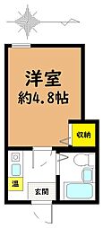 エス・ティビル旭町 1Kの間取図画像