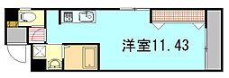 SEVENCOURT 1Kの間取図画像