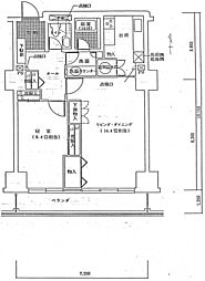 山京長野パレス 6階1LDKの間取り