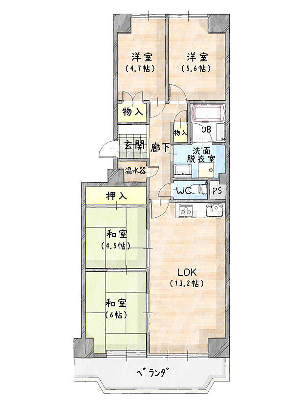 メロディハイム茨木c棟 4ldk 3階の中古マンション情報 スマイティ 物件番号 27