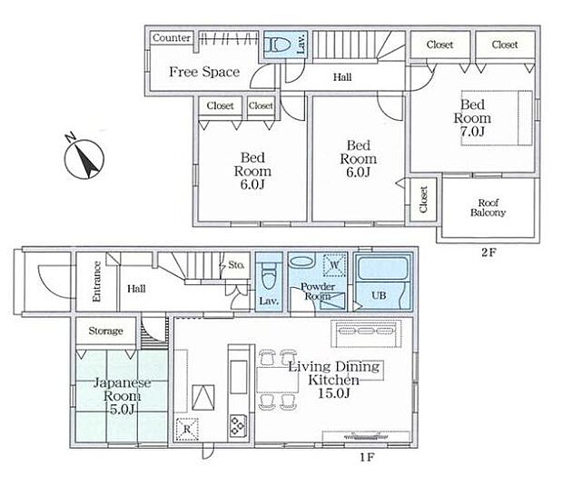 効率的な生活・家事動線と大空間を楽しむストレスフリーだからこそ、笑みが絶えない室内大空間を味わえる素敵な住まい。お子様が存分走り回れる、のびのび子育てが出来る室内空間。