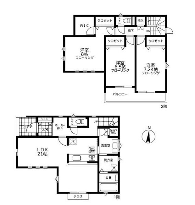 効率的な生活・家事動線と大空間を楽しむストレスフリーだからこそ、笑みが絶えない室内大空間を味わえる素敵な住まい。お子様が存分走り回れる、のびのび子育てが出来る室内空間。