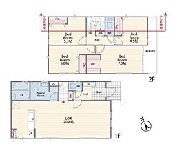 横浜市港南区下永谷３丁目の一戸建て