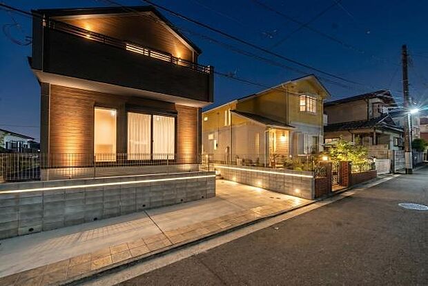 「惚れ惚れするデザイン」何よりも格好良い。(一部画像をAI処理しエクステリア、植栽や間接照明等を配置したイメージ画像の為実際に配置される場合はオプションとなり有料となります)