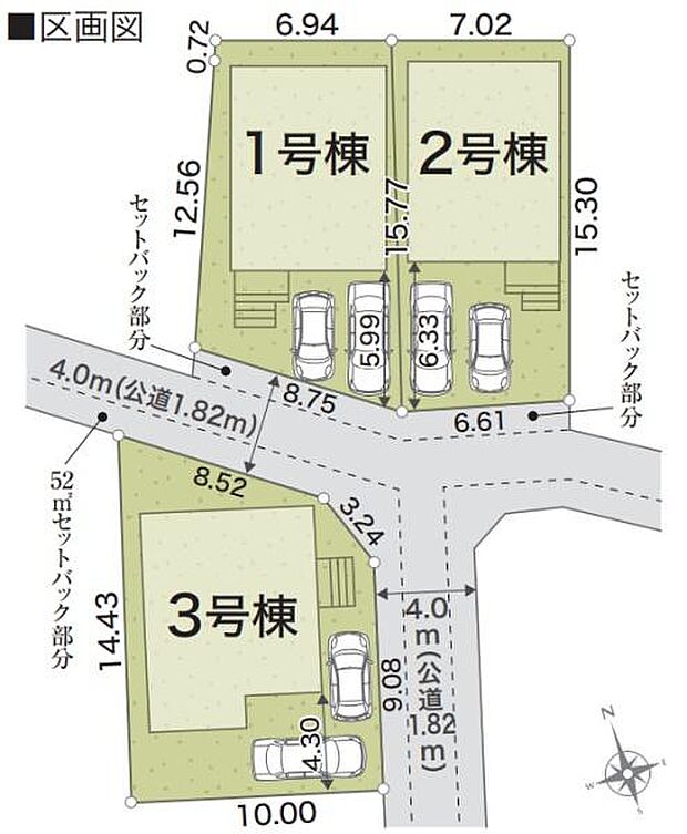 3号棟カースペースは2台(車種による)可能です。