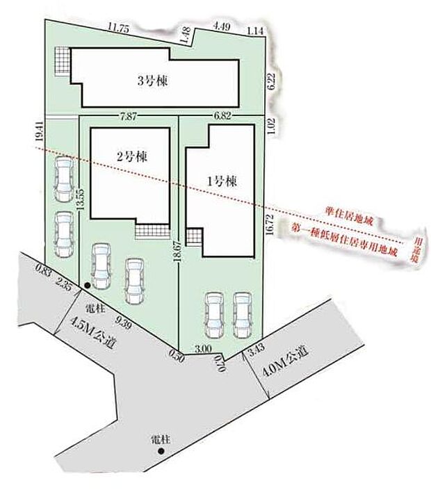2号棟カースペースは並列2台(車種による)可能です!