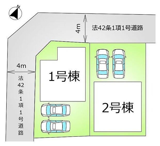 2号棟カースペースは並列2台(車種による)可能です!