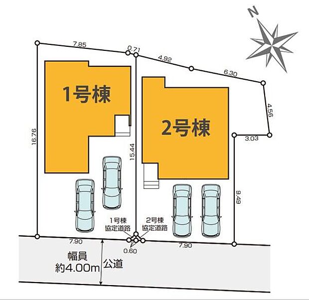 2号棟カースペースは並列2台(車種による)可能です!