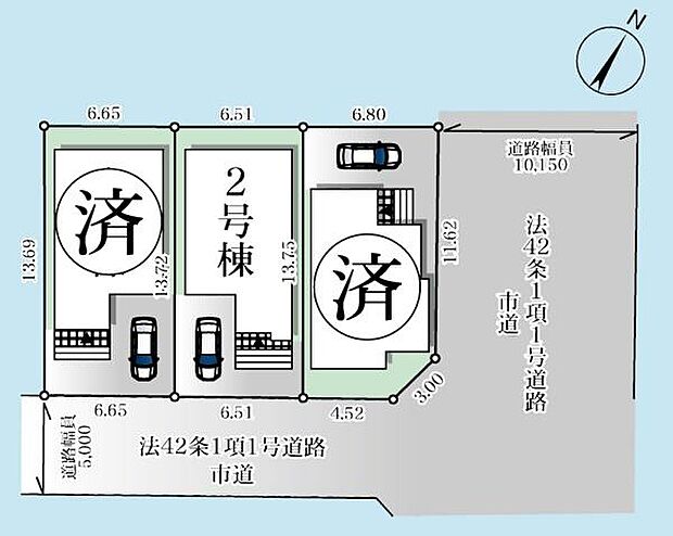 2号棟カースペースは1台(車種による)可能です。