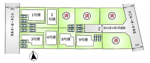 2号棟カースペースは2台駐車(車種による)可能です!