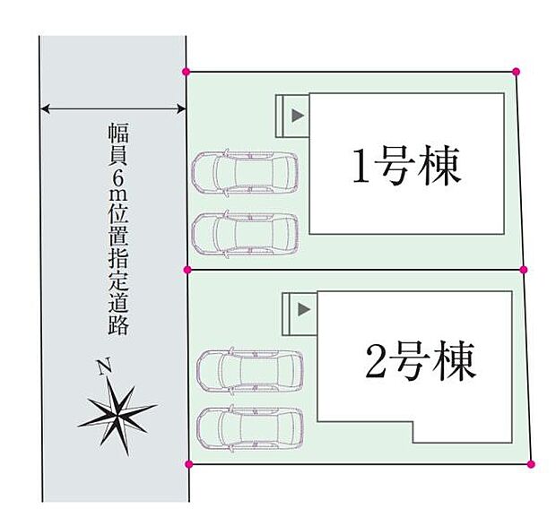 2号棟カースペースは並列2台(車種による)可能です!