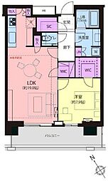 ザ・タワー横浜北仲 1LDKの間取図画像