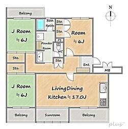 間取図画像 3LDK