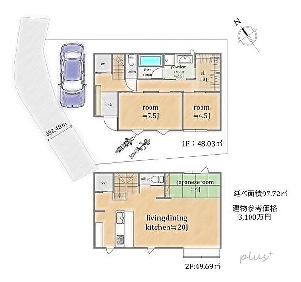 建物参考プラン　建物価格3、100万円
