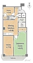 タウンハイツ嵐山 3DKの間取り