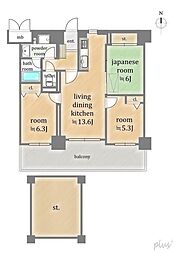間取図画像 3SLDK