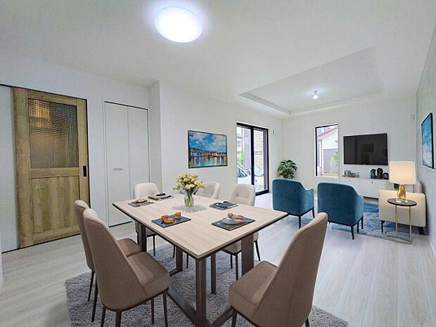 本画像はCGで作成しており、実際に現地に家具は置かれておりません。また、価格に家具は含まれておりません。