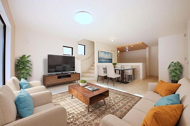 本画像はCGで作成しており、実際に現地に家具は置かれておりません。また、価格に家具は含まれておりません。