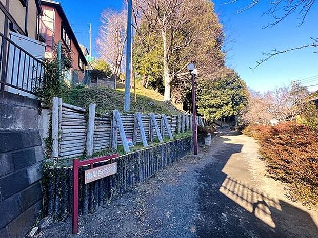 亀島自然公園まで650m