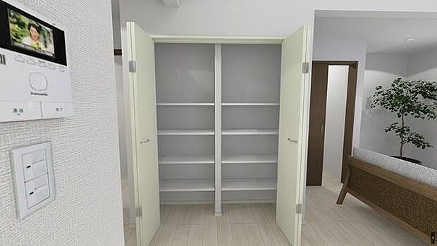 完成予想図　キッチン☆完成イメージパースにつき、実際の内観・色彩等と異なる場合があります。家具はイメージのため、実際には付属しません。