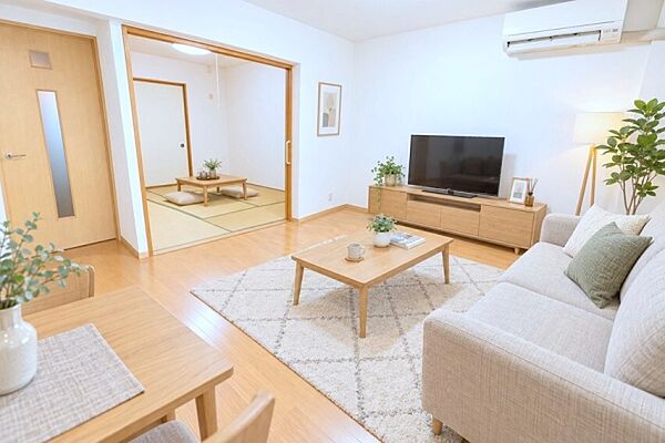 本画像はCGで作成しており、実際に現地に家具は置かれておりません。また、価格に家具は含まれておりません。