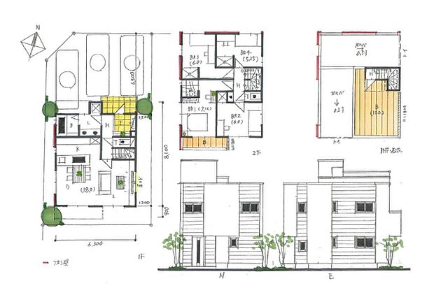 Select　Plan　1号地　建物価格2000万円、建物面積100.44m2
