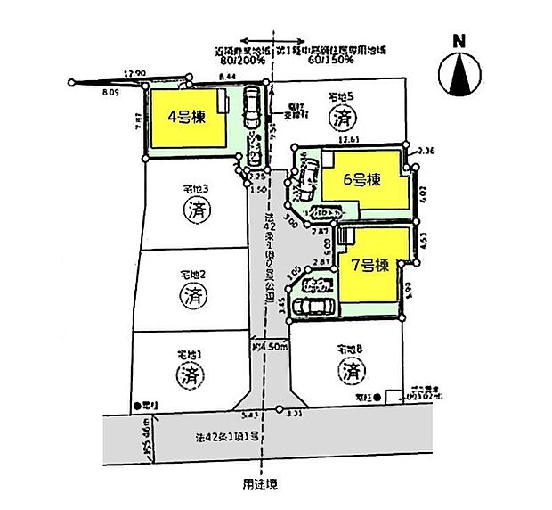該当区画図：4号棟