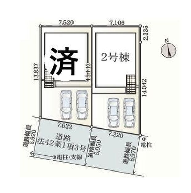 全居室収納付きの3SLDK。納戸は書斎や収納スペースにも活用できます!該当区画:2号棟