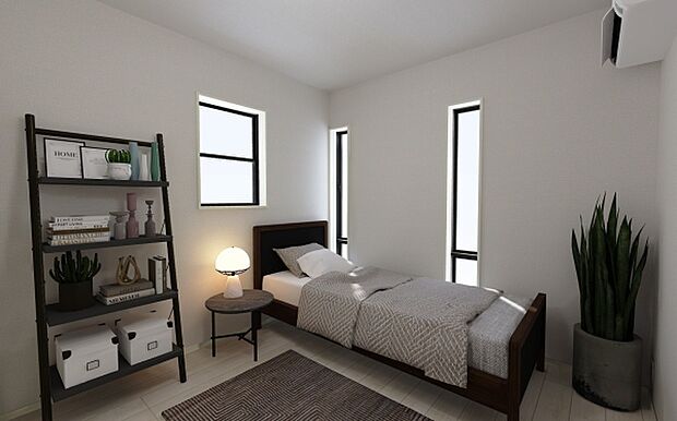 完成予想図　洋室☆完成イメージパースにつき、実際の内観・色彩等と異なる場合があります。家具はイメージのため、実際には付属しません。