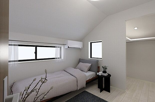 完成予想図　洋室☆完成イメージパースにつき、実際の内観・色彩等と異なる場合があります。家具はイメージのため、実際には付属しません。